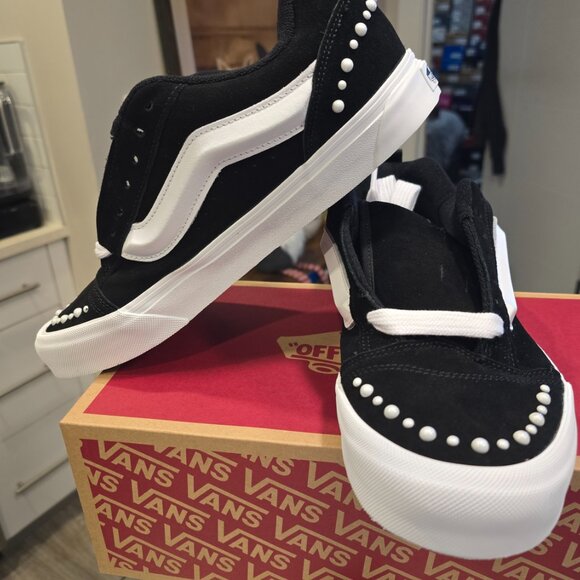 VANS Knu Skool VN000E9XBLA Pearl Black "Pearlized" Shoes Skate Men's SZ 10 NEW - Picture 3 of 9